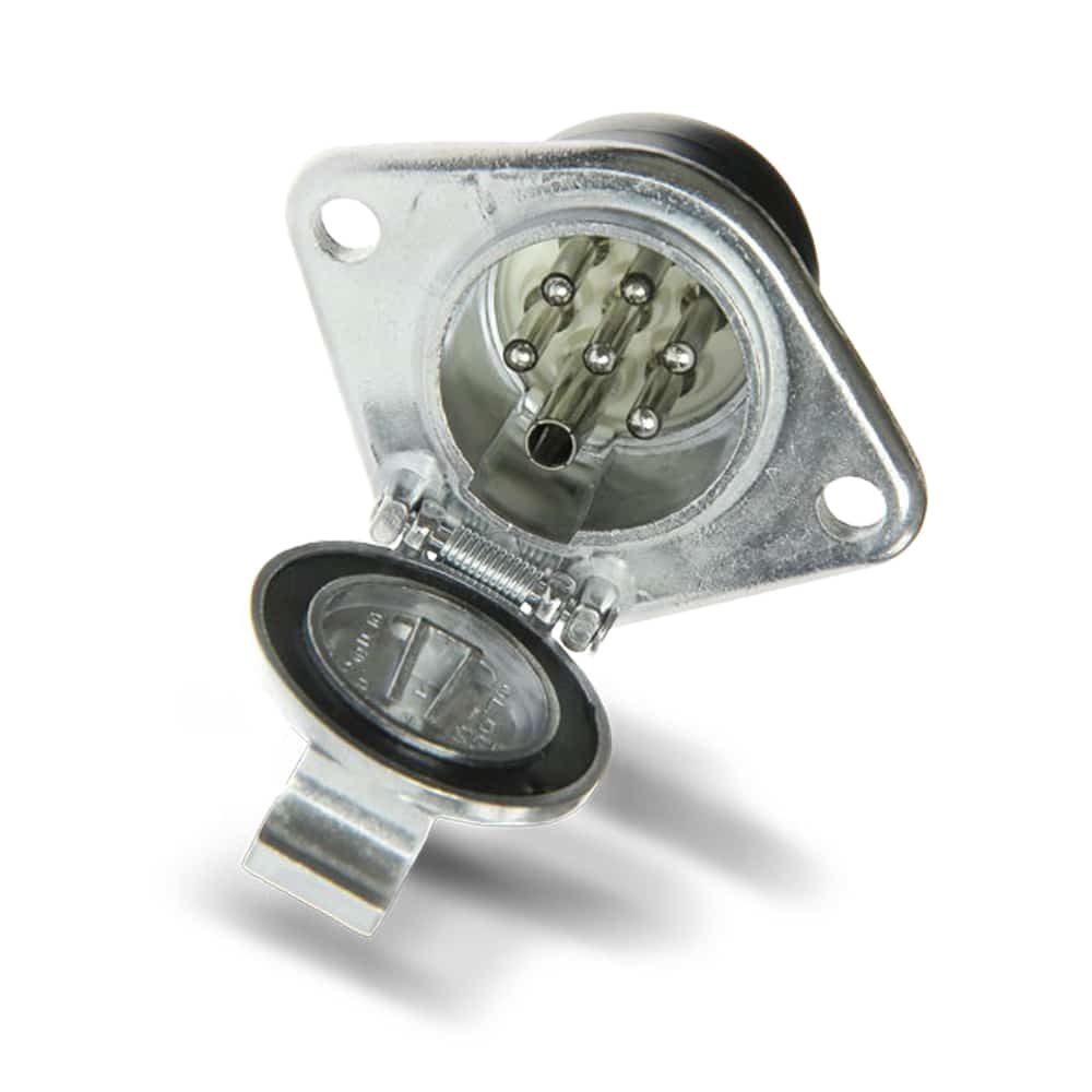 Elektrická zásuvka se 7 póly 24V speciální hliníková