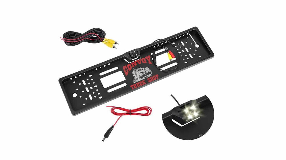 Parkovací kamera zabudovaná do rámečku poznávací značky 12V