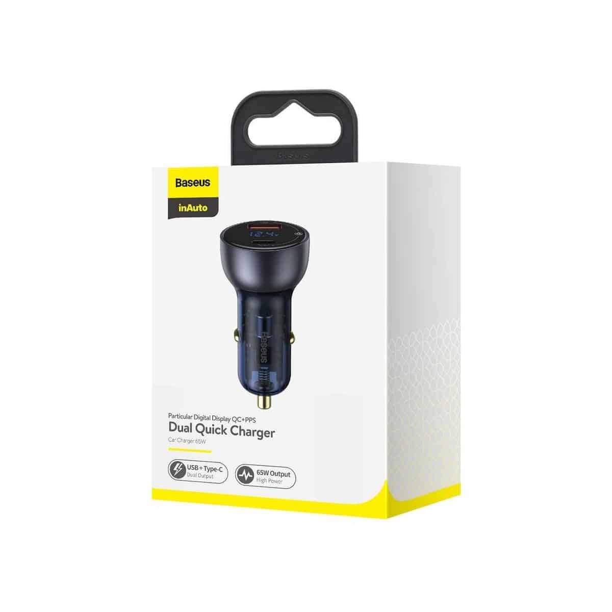 Szivargyújtós USB gyorstöltő QC 3.0 + PPS (USB 18W + Type-C 45W), max 65W