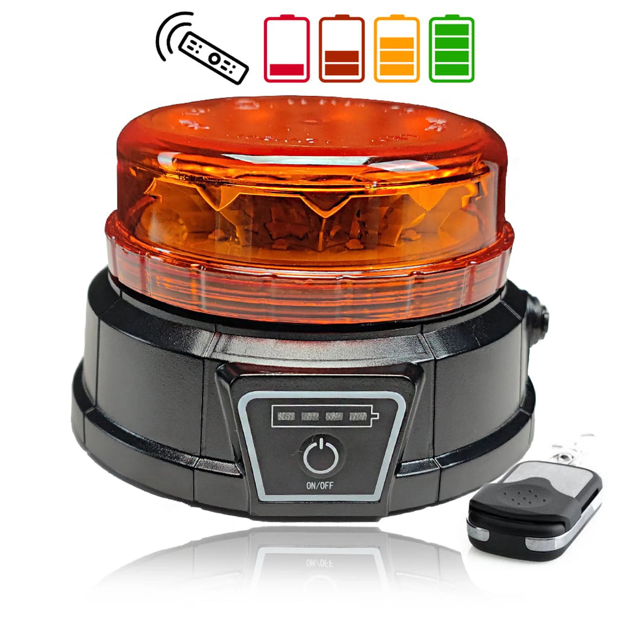 Blikající lampa s tenkým žlutým ultratenkým LED světlem a magnetickým dálkovým ovladačem