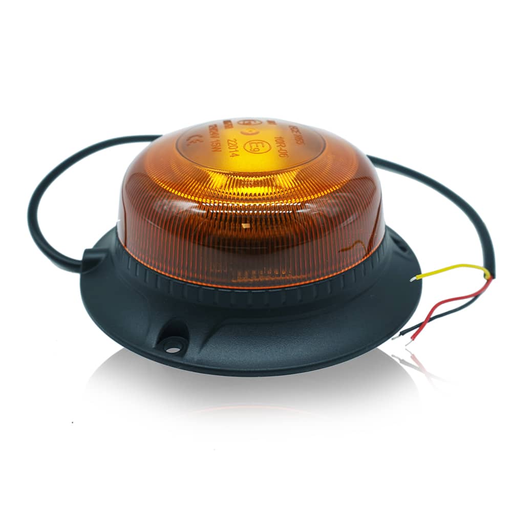 Blikací žlutá LED lampa 12V/24V 18 LED mini