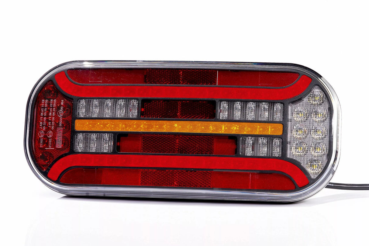 Světlo LED se 6 funkcemi a dynamickým indexem s prizmatickým tvarem 12-36V