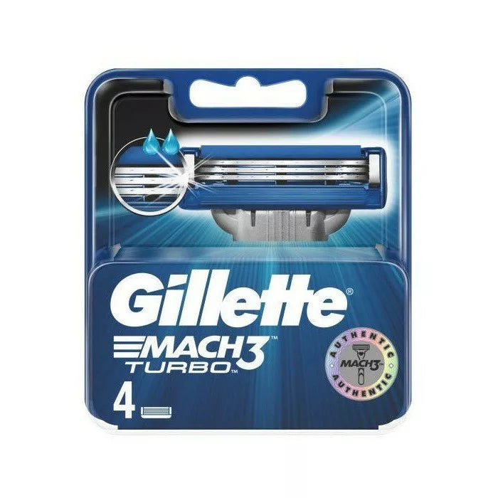 Holicí strojek Gillette Mach3 Turbo náhradní hlavice (4 kusy/balicek)