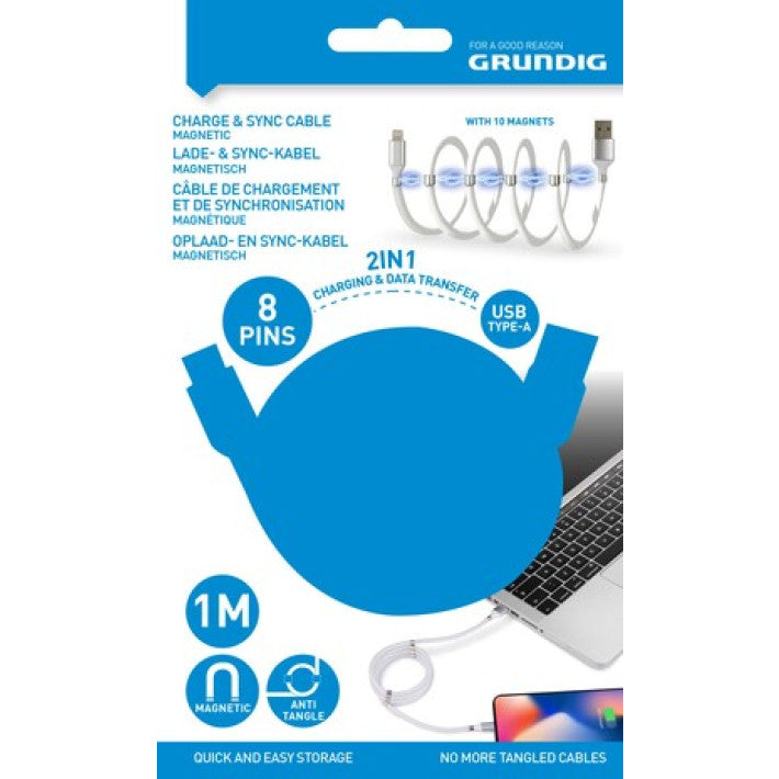 USB synchronizační kabel Lightning 8 pin 1m Grundig