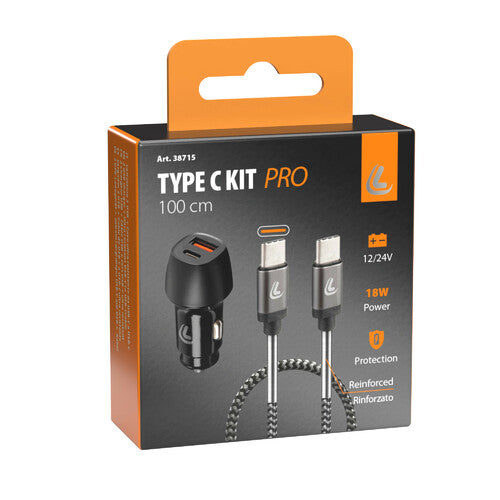 Sada rychlonabíječe do zapalovače 2 v 1 Type C Pro PD / QC 3.0 18W 12/24V