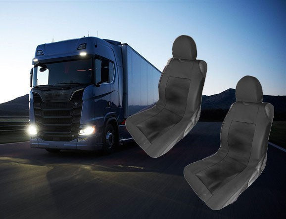 Univerzální potah na sedadlo do nákladního auta (2 kusy) Černý