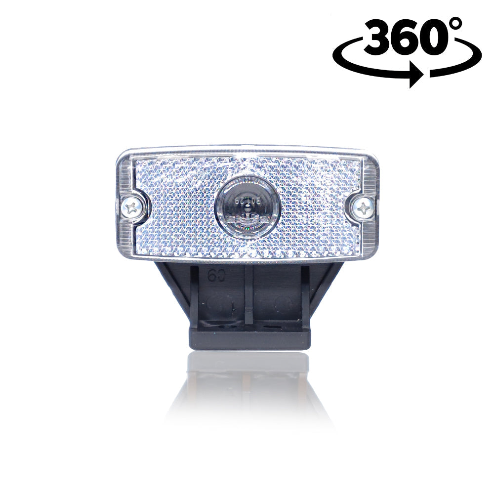 Horizontálně zapuštěná boční lampa s gumovým podstavcem