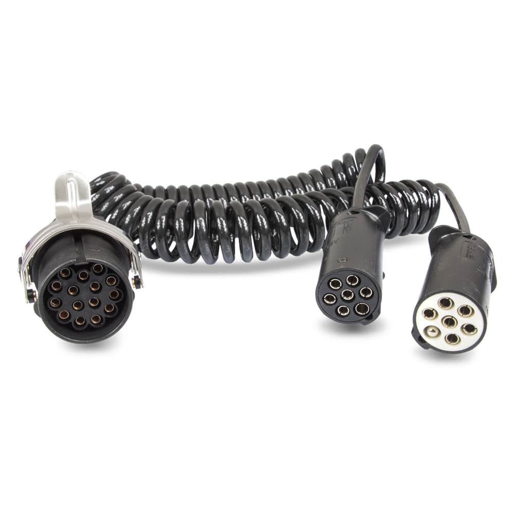 Elektrický kabelový adaptér z 15 na 2 x 7 pólů