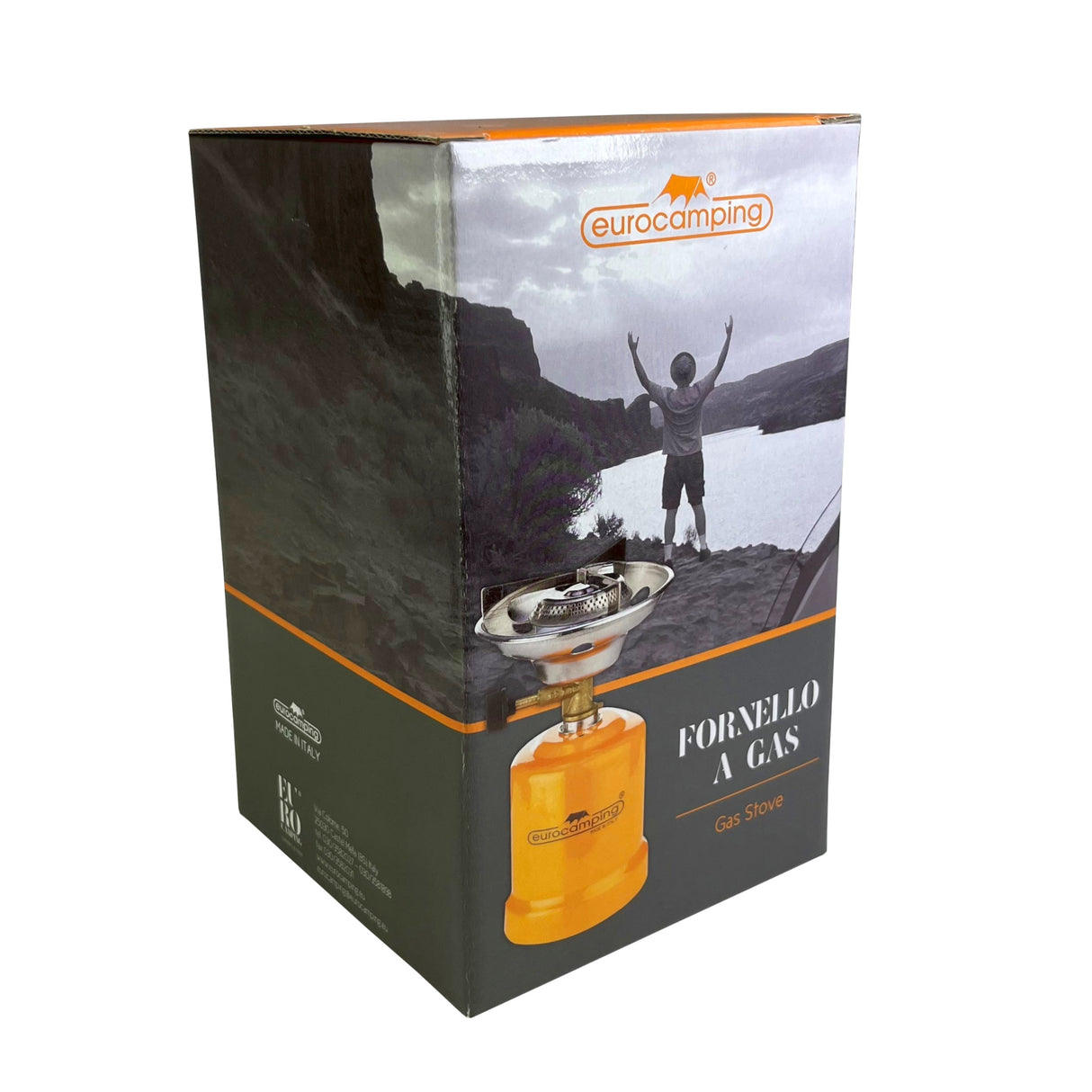 Kempingový plynový vařič na kartuše s kovovým tělem