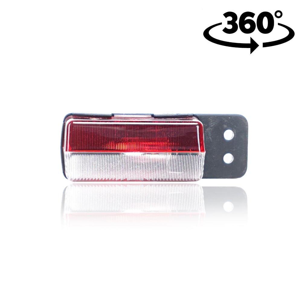 Světlo polohy červeno-bílé s hladkou montáží