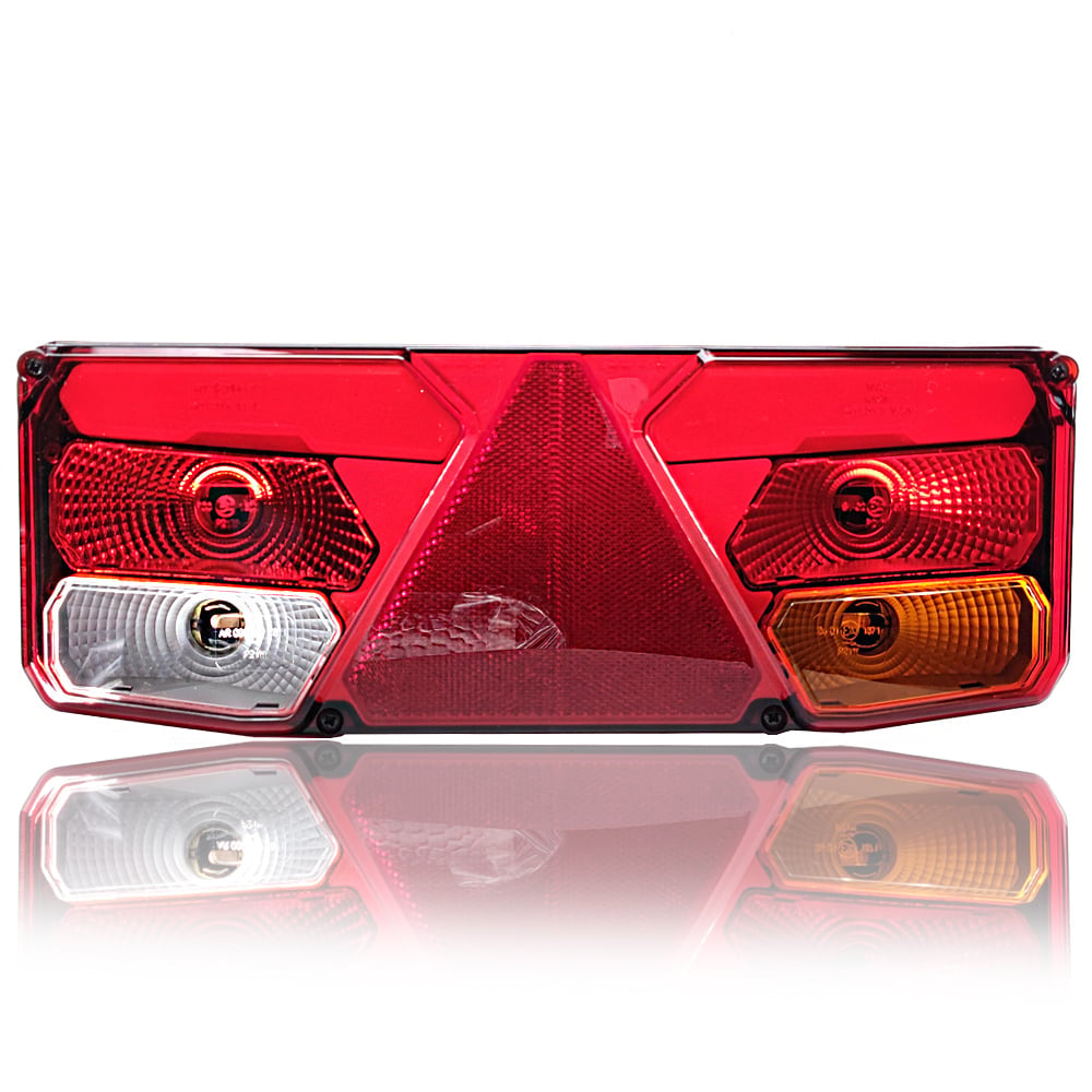 Zadní lampa se 7 funkcemi ve tvaru trojúhelníkového prizmatu LED