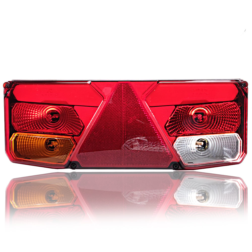 Zadní lampa se 7 funkcemi ve tvaru trojúhelníkového prizmatu LED