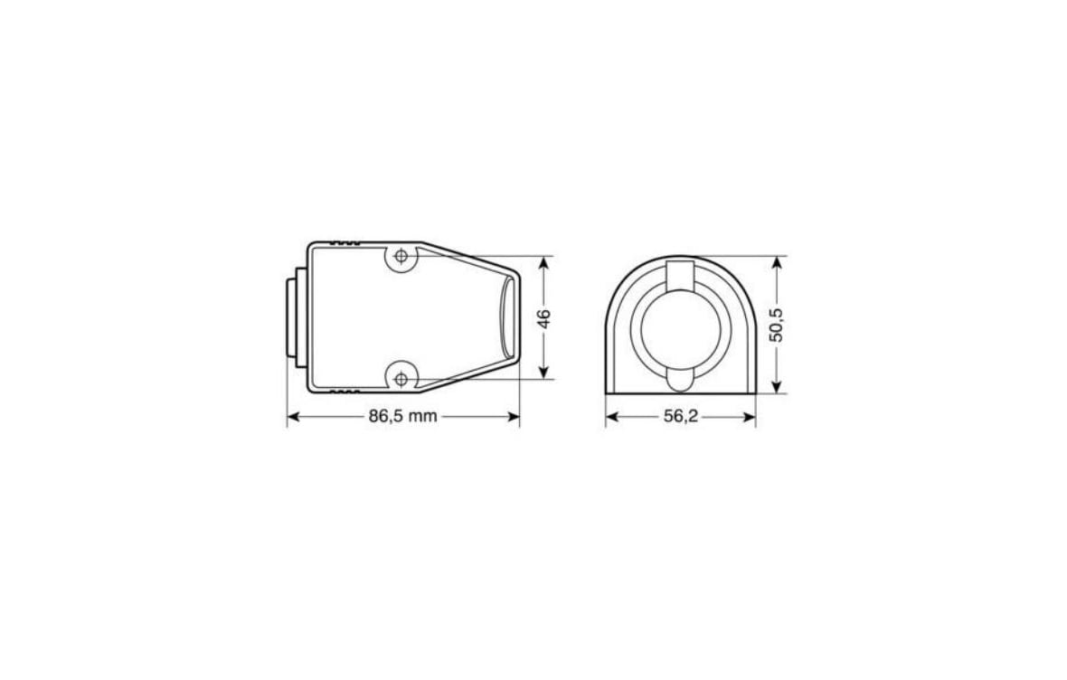 Montážní vodotěsná zásuvka do zapalovače