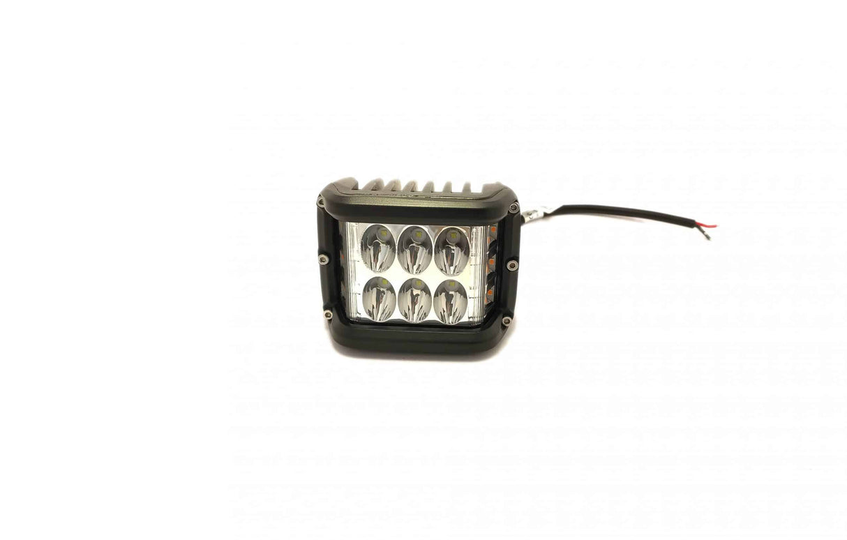 Pracovní lampa LED obdélníková dvouradá 24W blikající 12/24V