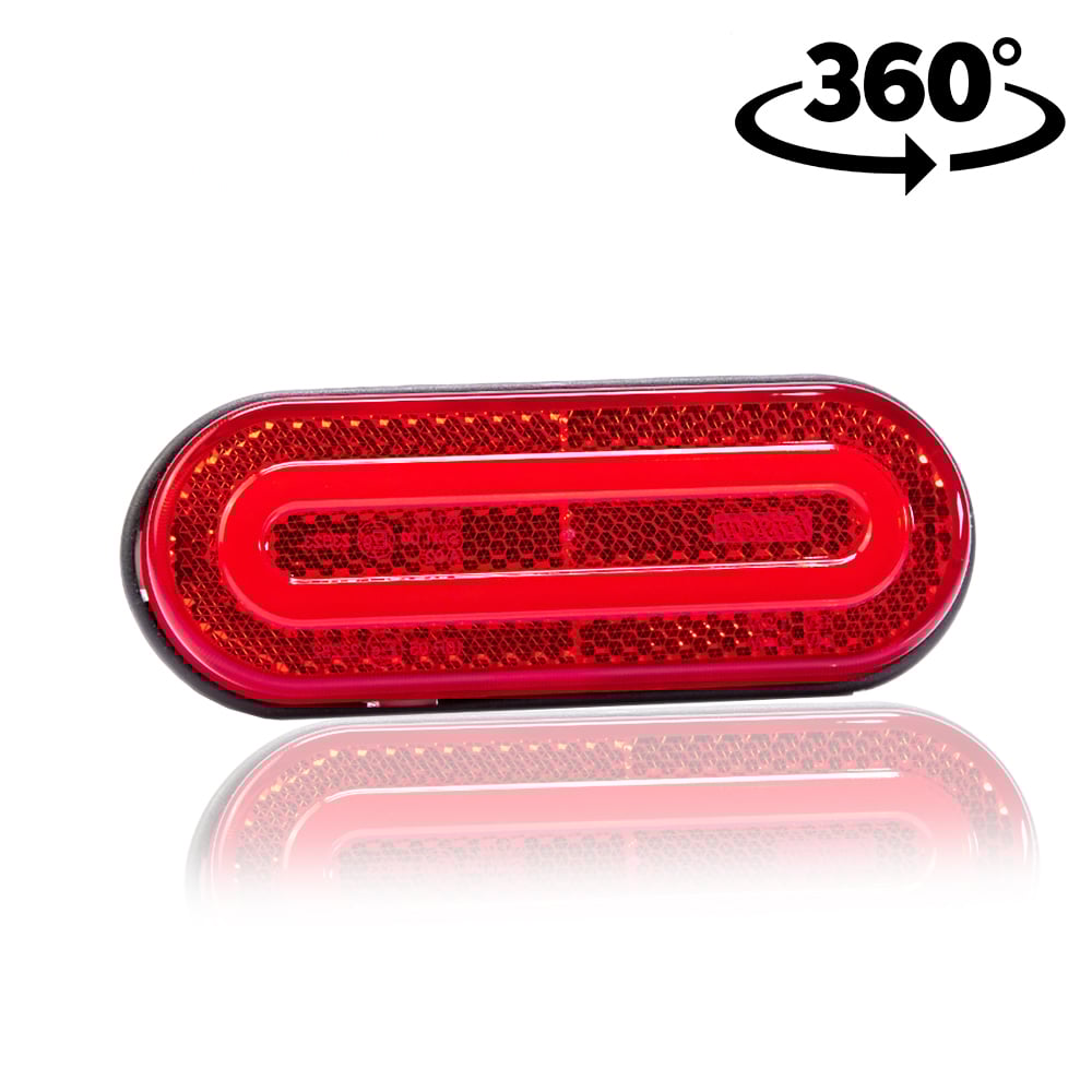 Světlo LED polohového světla kulaté průhledné 12-36V