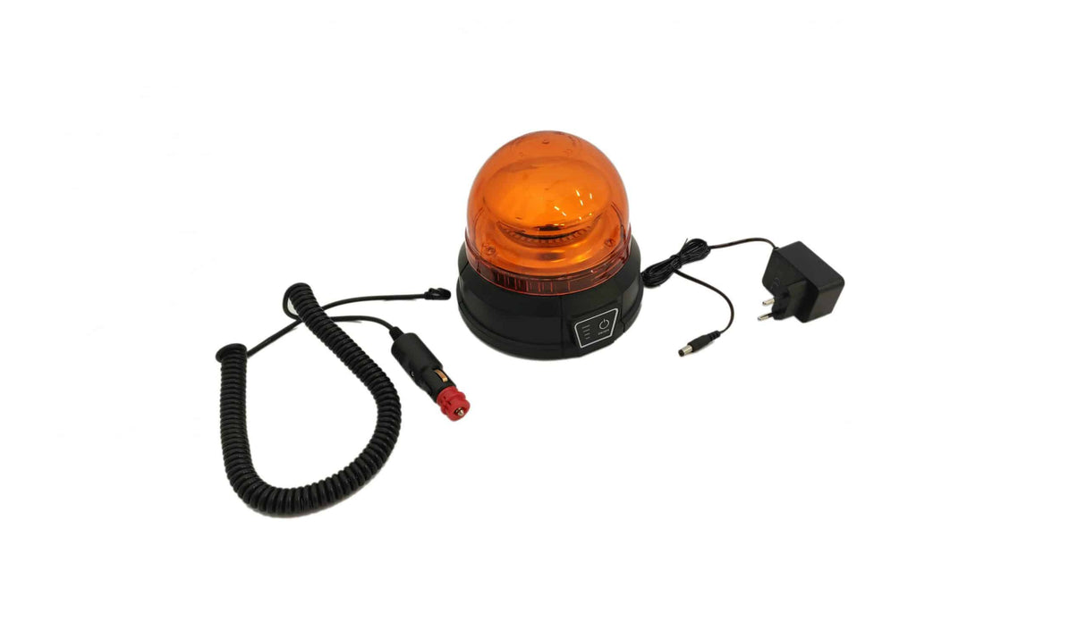 Blikací LED světlo žluté dobíjecí s magnetickým podstavcem nízké