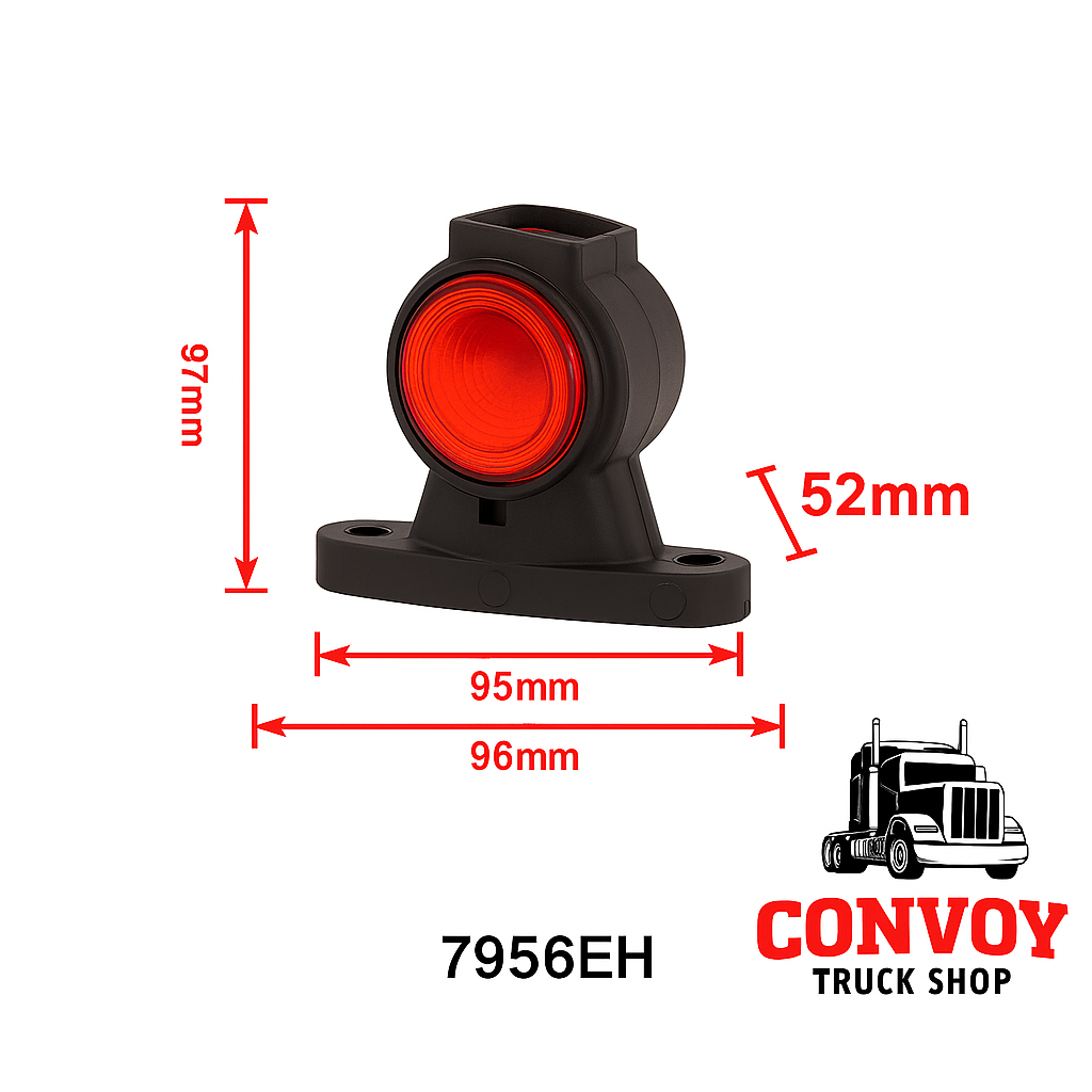 LED obrysové světla – omega gumová lampa s LED, 3 funkcemi a mikroprizmatickým difuzorem