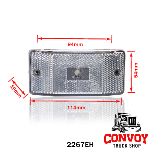 Poziční světlo trapezové prizmatické LED.