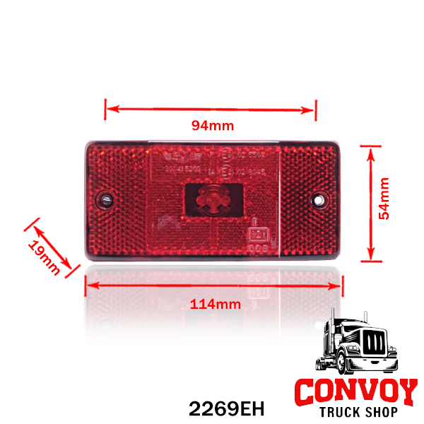 Poziční světlo trapezové prizmatické LED.