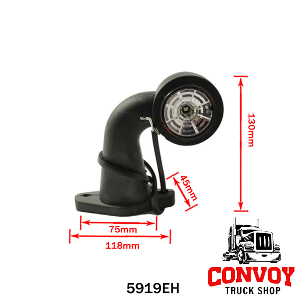 LED obrysová světla gumová šířková lampa s ohebným ramenem, LED mikroprizmatická