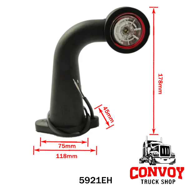 LED obrysová světla gumová šířková lampa s ohebným ramenem, velká, LED mikroprizmatická