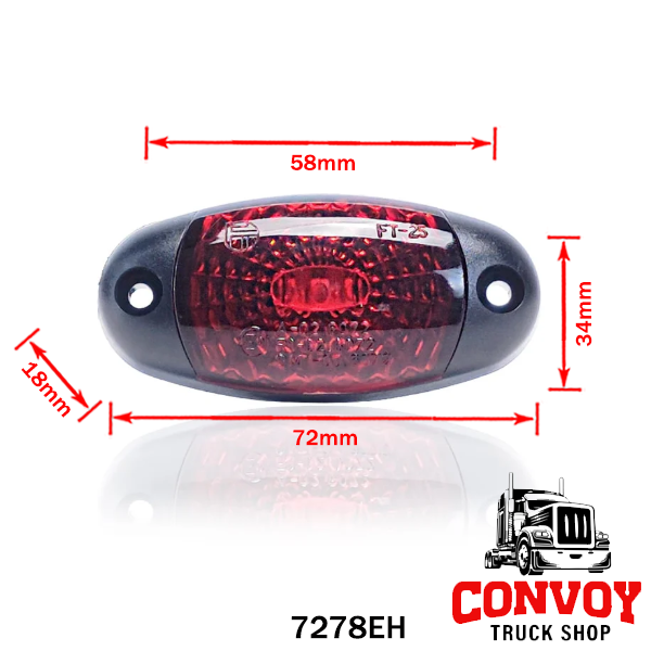 Poziční světlo malá oválná LED lampa