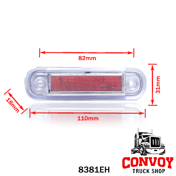 Poziční světlo průhledná LED lampa