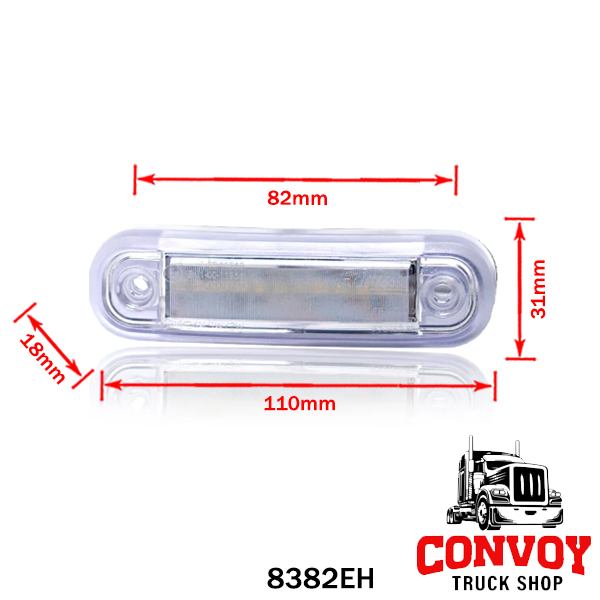 Poziční světlo průhledná LED lampa