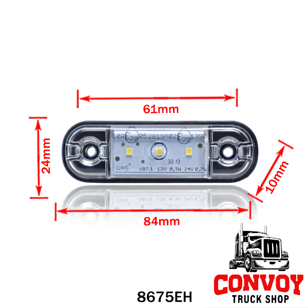 Poziční světlo malá LED lampa 12/24 V