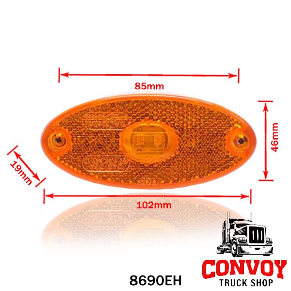 Poziční světlo oválná LED lampa