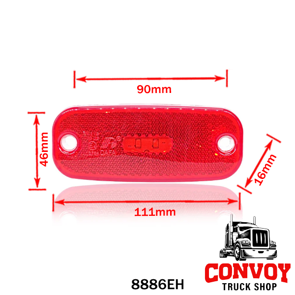 Poziční světlo zaoblená LED lampa 2 LED 12/24 V