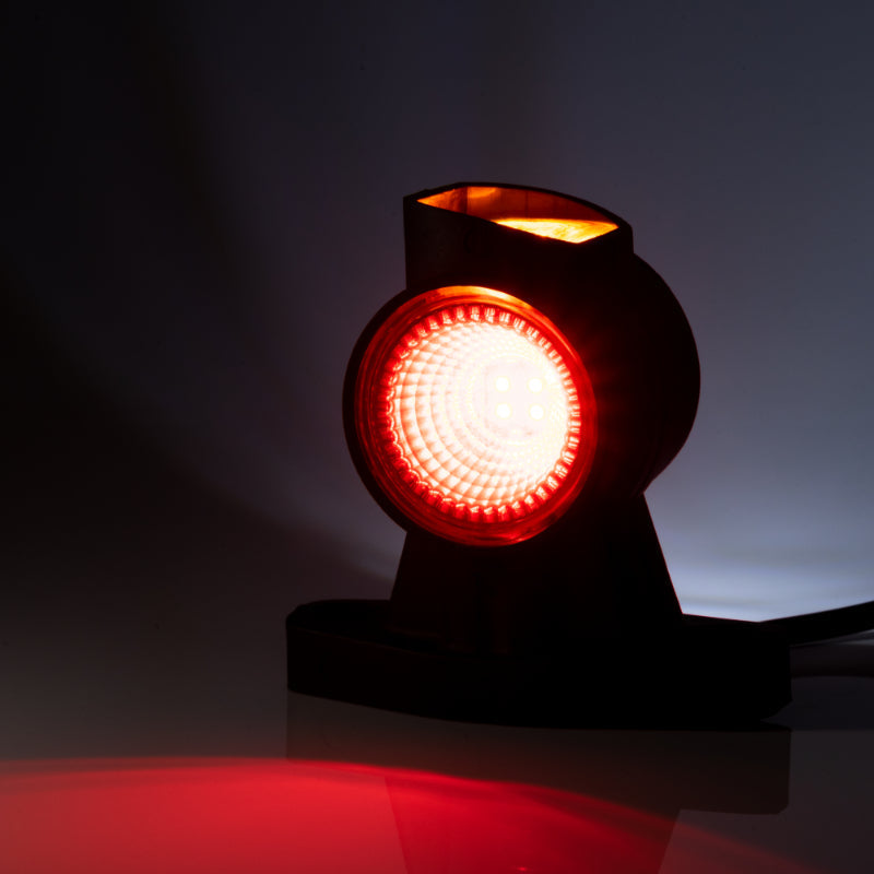 LED obrysové světla – omega gumová lampa s LED, 3 funkcemi a mikroprizmatickým difuzorem