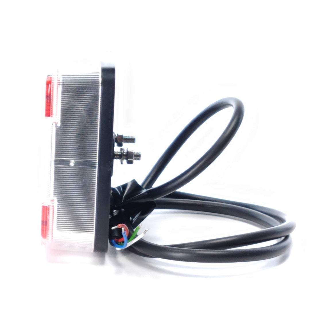 Zadní světla na přívěsný vozík LED 3-funkční hranatá