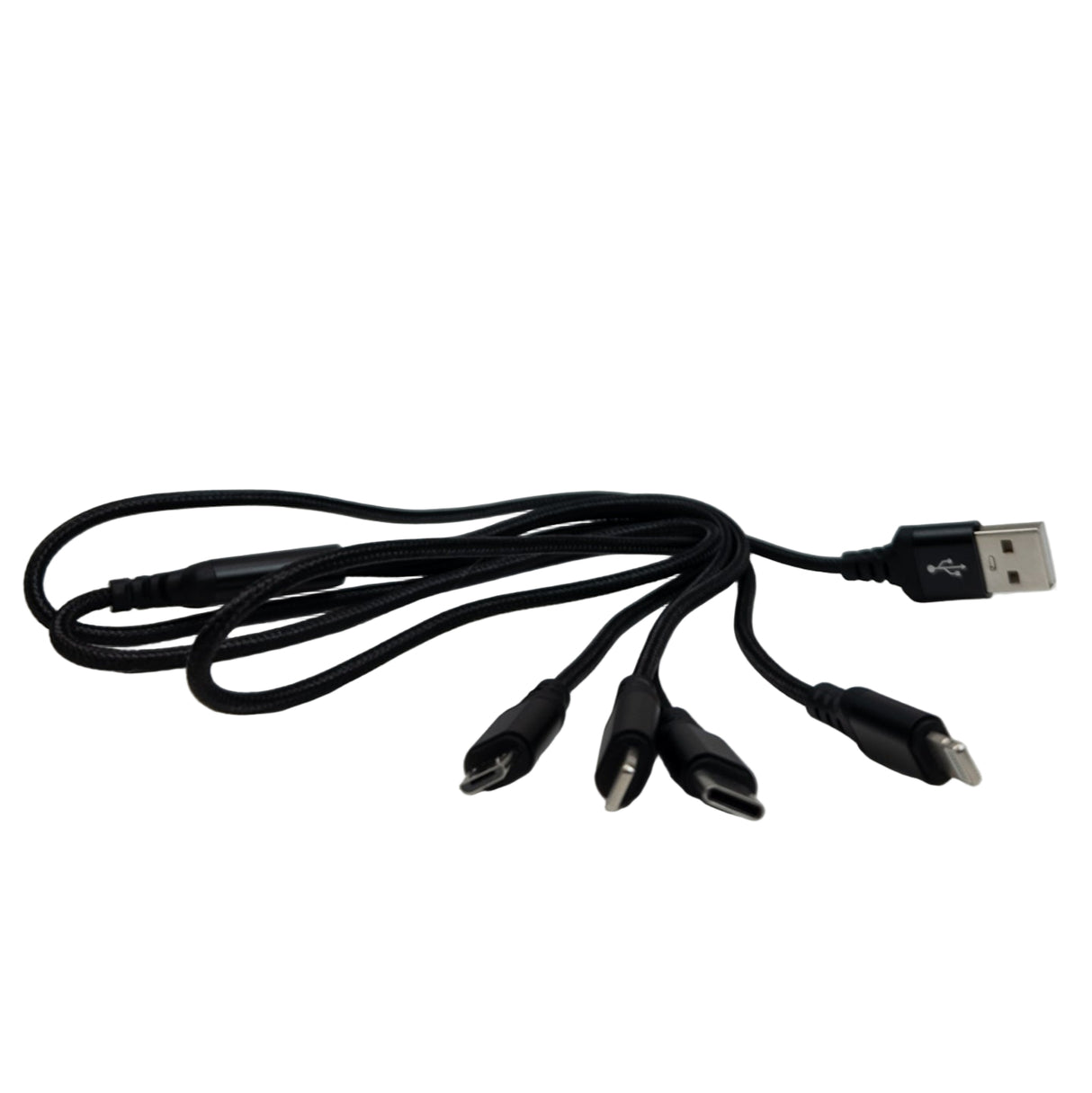 Usb kabel 4v1 (Lightning/Type-C Micro USB) černý 1m X76