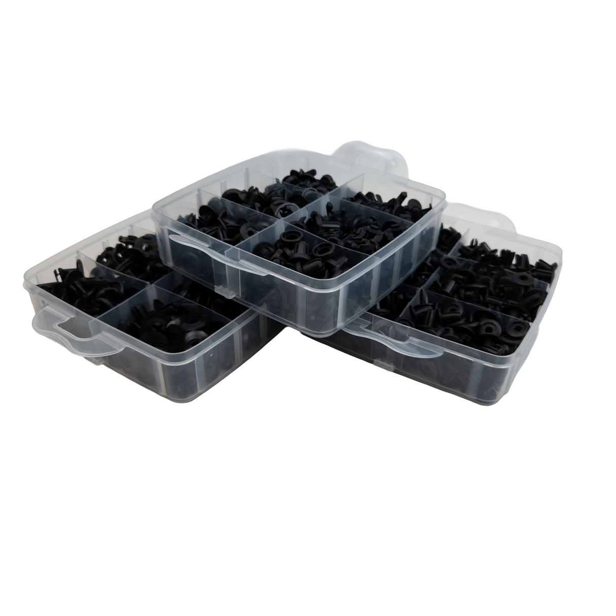 Plastové příchytky do auta 16 typů 625ks