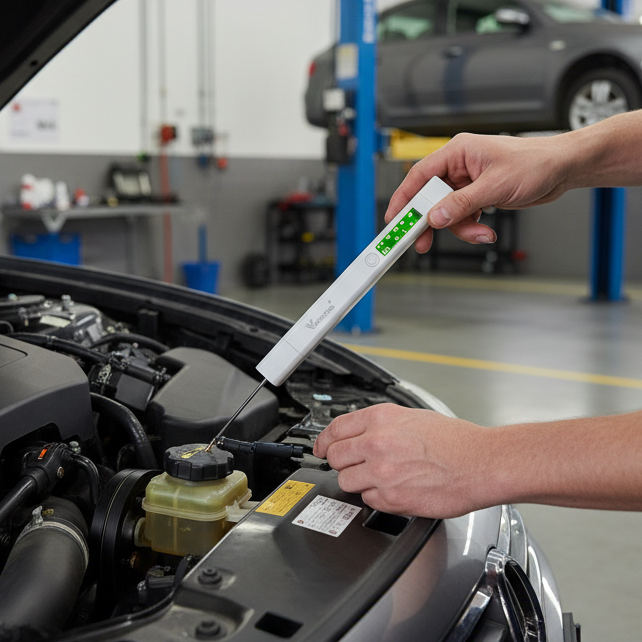 Tester brzdové kapaliny s LED indikátorem