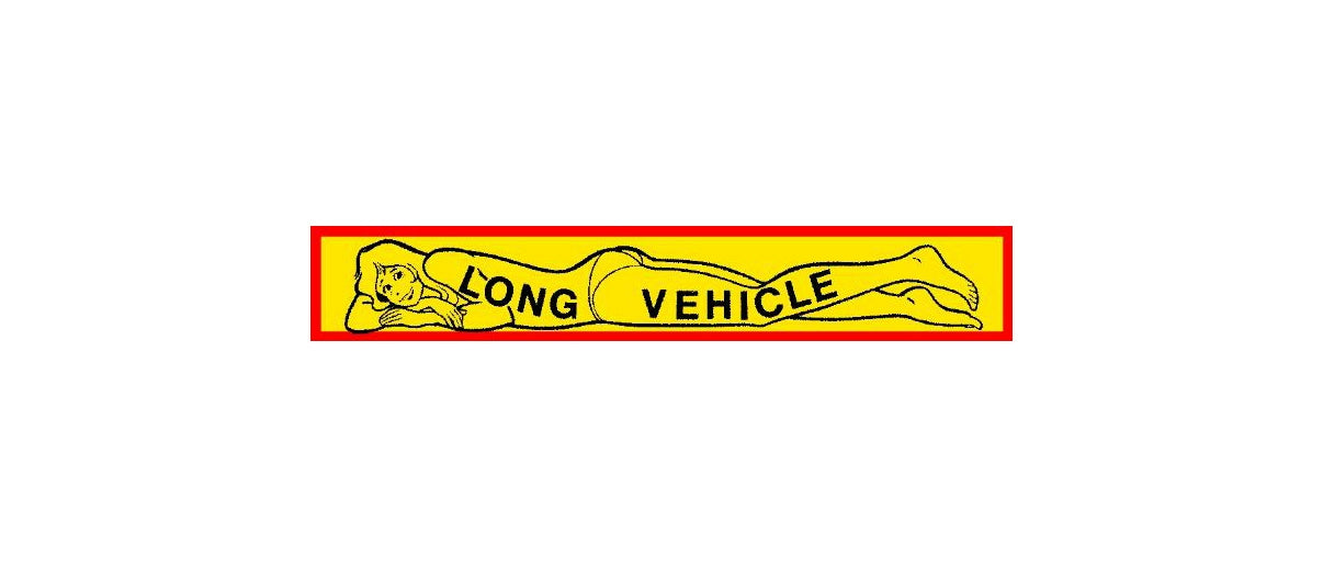 Matrica Long Vehicle nős 67 x 10 cm