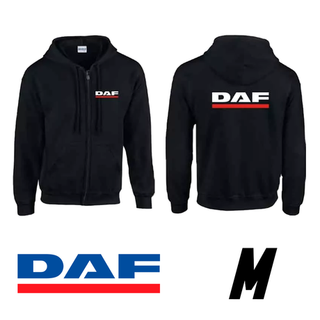 Černý mikina s kapucí DAF logem