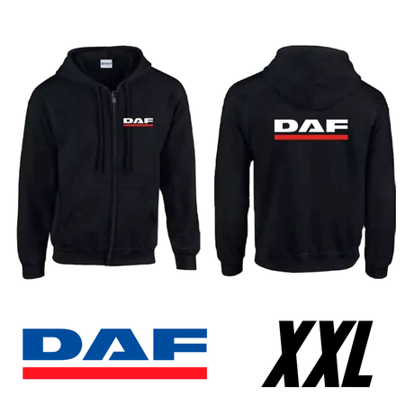 Černý mikina s kapucí DAF logem