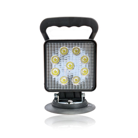 Pracovní lampa LED čtvercová magnetická 27W s zapalovacím konektorem