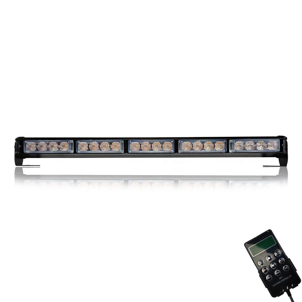 Žlutý blikající světelný most s řídícím světlem LED