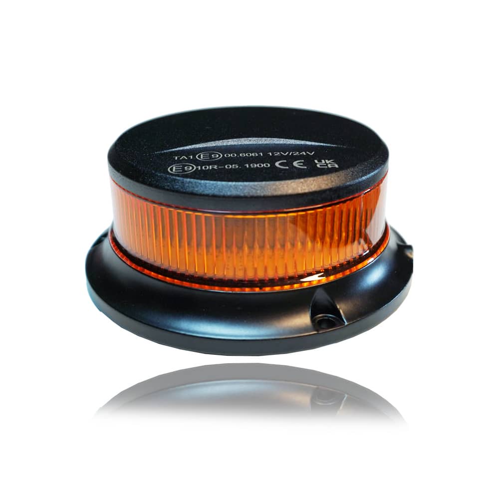Blikající žlutá LED lampa 18 LED s magnetem