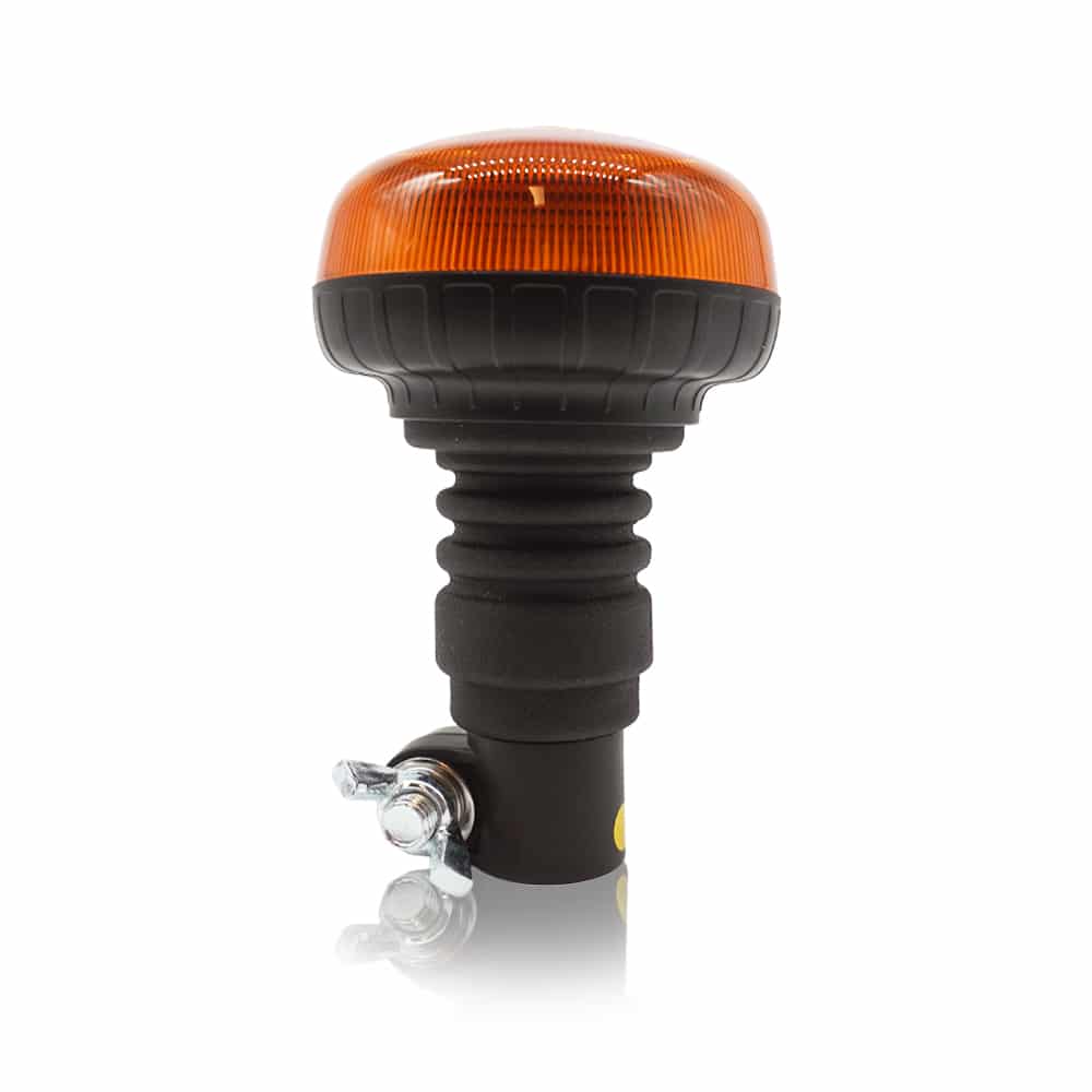 Blikací žlutá LED lampa 12V/24V 18 LED mini