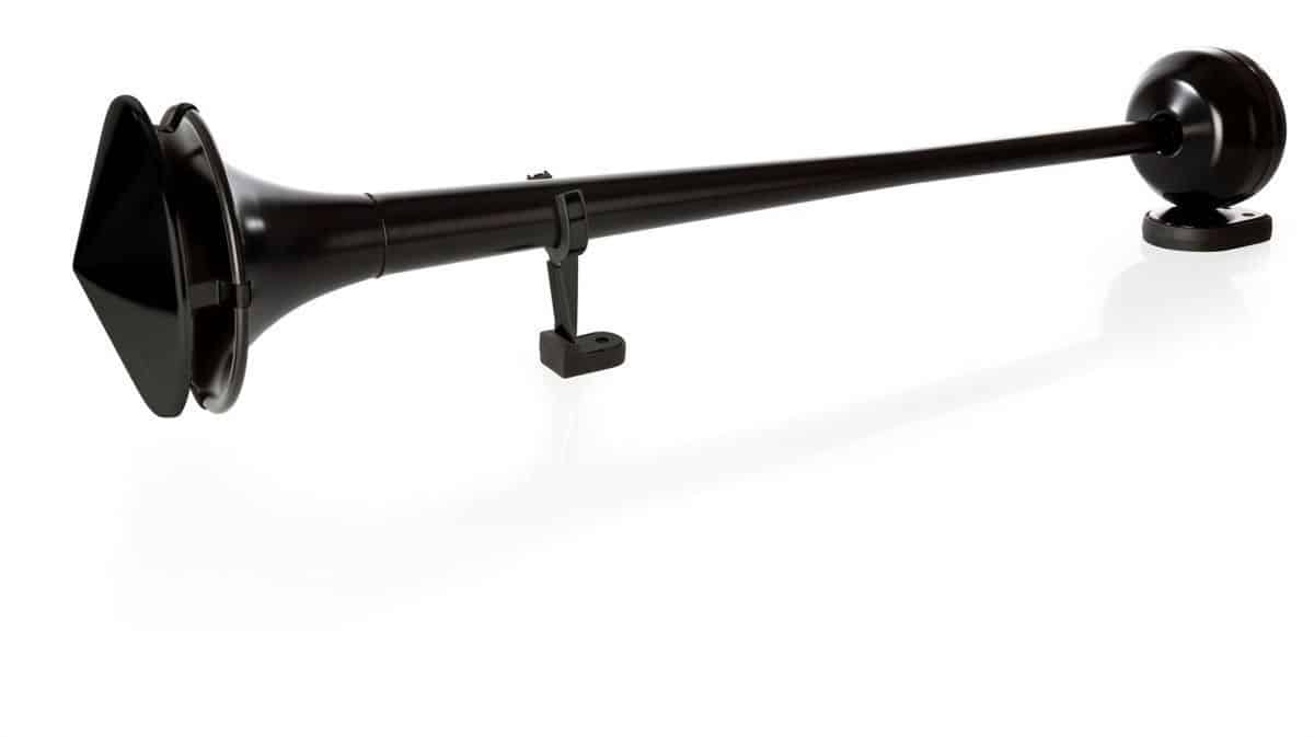 Vzduchový roh 85 cm kulatý matně černý 108 dB