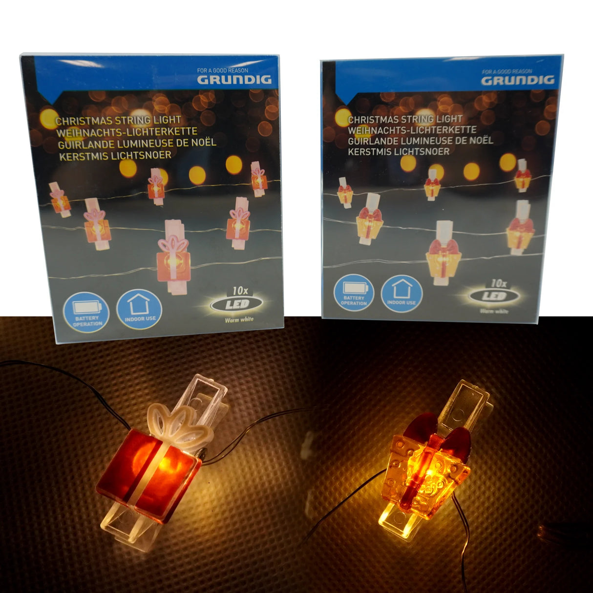 Vánoční světelný řetěz s 10 LED (120 cm)