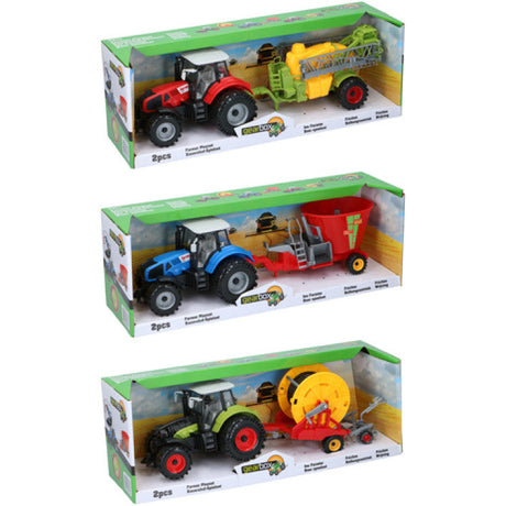 Hračkový traktor s přívěsem