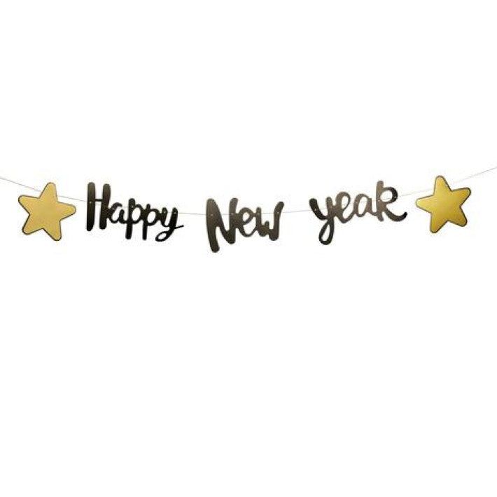 Party dekorace s nápisem Happy New Year k zavěšení