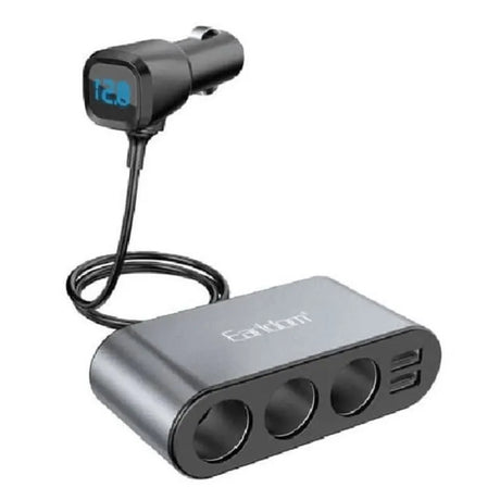 3 zásuvky na zapalovač s 2 USB a voltmetrem