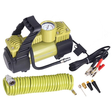 Dvoudutinový autokompresor 12V, 11 BAR, 70L/min
