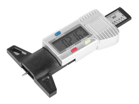 Měřič hloubky dezénu pneumatiky. digitální